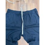 H&M  Linen Navy Blue Drawstring Pants XL 100%‎ Linen Relaxed Fit NWOT Photo 8