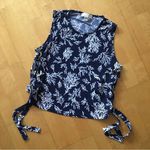 Michael Kors  Dressy,, Lightweight Sleeveless Crop, Navy, White, Large Petite Photo 9