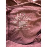 LOL Vintage Tank Top Maroon Sleeveless Lace Pocket Detail Women's Casual Photo 4