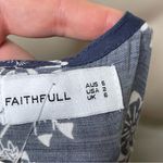 Faithfull the Brand New Faithful the Brand Carioca Navy Blue Floral Print Wrap Dress sz 2 Photo 10