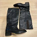 Ted Baker  London Black Brown Leather Knee High Riding Boots Size 7 Photo 2