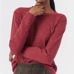 ATM Anthony Thomas Melillo Slub Jersey Long Sleeve Crop Tee Wine Size Small Red Photo 1