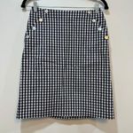 J. McLaughlin  Womens Rayna‎ Skirt 0 Gingham Black White Pencil Knee Modest Check Photo 0