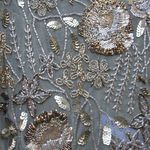 Mac Duggal 6182 Green Long Sleeve Hand Embellished Floral A-line Gown Photo 8