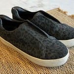 J/SLIDES NYC Women's Leopard Print Suede Leather Slip On Sneakers 7.5 Photo 0