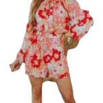 Emily Wonder‎ Floral Long Sleeve Romper, Large Cruise Wear Photo 0