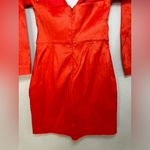 Lovers + Friends  Aylah Red Long Sleeve Strapless Mini Dress size Medium Photo 12