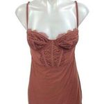 Urban Outfitters  Brown Sleeveless Lace Corset Bustier Mini Slip Dress Size S Photo 0