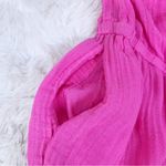 Michael Stars MICHAEL STARS Riya Pink Strapless Cotton Gauze Jumpsuit Wide Leg Beach Size XS Photo 4