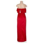 Lovers + Friends Sylvia Strapless Satin Gown, Flame Scarlet, Medium Photo 5