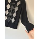 Apt. 9  Argyle Cashmere Button Up Soft Sweater Size Small Tweed Preppy Academia Photo 4