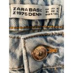 ZARA High Rise Raw Fringe Hem Light Wash Flare Jeans size 02 Photo 6