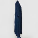 VTG J Gee India Black Crinkle Rayon Embroidered Maxi Dress L Boho Cottagecore Size L Photo 6