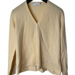 Brunello Cucinelli 100% cashmere cardigan sweater pale yellow women's size large Photo 0