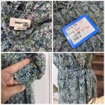 Zadig & Voltaire Wrap Dress Green Betty Mousseline Floral Puff Sz Small / Medium Photo 3