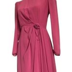 Vintage 80s Pink Victorian Maxi Wrap Dress With Union Label Size 8 Photo 8