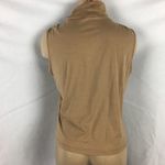 Magaschoni  Silk Tan Sleeveless Turtleneck Top M Photo 2
