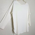 J.Jill  Luxe Supima 3/4 Sleeves Ivory Stretch Tunic Pull Over Top Photo 1