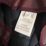 Sally LaPointe Women's Burgundy Faux Leather Straight Pants Size 14 Brown Photo 6