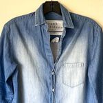 Frank & Eileen  Mary Mini Shirtdress Distressed Vintage Wash Denim XXS EUC Photo 4