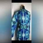 Matte Collection  Blue Green Tie-Dye Maxi Dress wrap tie around waist XL NWOT Photo 7