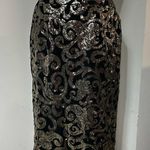 Forever 21 Contemporary Black w/Gold Sequins Skirt in Size Large Photo 0