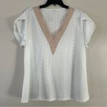 🦋 White Cream Eyelet V Photo 1