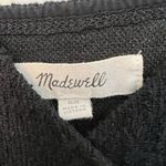 Madewell  BLACK SLEEVELESS JACQUARD SIDE TIE FAUX WRAP FINALE TANK TOP SIZE: XS Photo 6