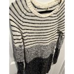 Roxy Y2K  Grey White Striped Sweater Small Knit Long Sleeve S Block Top Tunic Photo 2