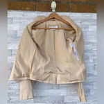 Max Mara leather jacket ruffle collar size 4 Photo 13