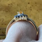 Natural Orange Garnet Sterling Silver Ring Size 8 Photo 1