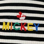Forever 21 x Disney Mickey Striped Long Sleeve Crop Top S Black Photo 3