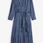 NEW NWT Hatley Navy Blue Tie Dye Belted Maxi Dress Size XS Photo 1