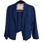Cartonnier Women's Navy Blue Blazer Size 4 Lyocell Lined Career Work Jacket Photo 0