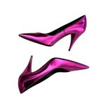 Saint Laurent NEW Kiki 85 Metallic Leather Pumps size 37 Pink Photo 3