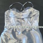 Women’s Full Length Prom Party Dress Criss Cross Straps Leg Slit Size 10 NWOT Purple Photo 8