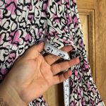 Vintage women’s Pink and Black heart‎ Patterned Women's Top size S Photo 2