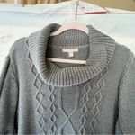 Woman Within Gray Cable Knit Cowl Neck Sweater size 3X Photo 3