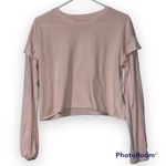 Arizona Jeans Arizona Jean Co large cropped pink withered rose long sleeve ruffle shoulder nwt Photo 7