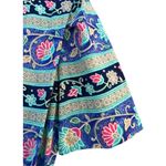 Vintage Lady Carol Midi Dress Floral Geometric Print 80s Boho Style Size 10 Photo 5