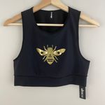 Ultracor Black Metallic Yellow Gold Level Bee Sports Top NEW Photo 1