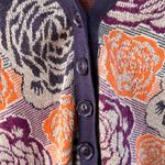 Anthropologie Sleeping On Snow Purple Rose Print Cardigan Size S Photo 5