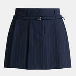 No Boundaries NWT - Pleated Navy Pinstripe Mini Skirt. Photo 0