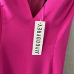 NWT Jay Godfrey Womens‎ Deep V Midi Cocktail Party Dress Sz 10 Fuschia Pink Photo 10