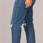 Abercrombie & Fitch Curve Love High Rise Mom Jeans: Medium Ripped Wash Photo 1