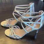 Diane Von Furstenberg  Gold Strappy Sandal Heels Size 9 Photo 0