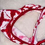 Raisin's NWT Dharma Red & White Tie-dye Ruffle Bikini Top Photo 2