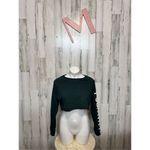 H&M  Green cropped sweater size medium Photo 1