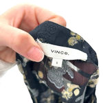 Vince Dandelion Poet Blouse Gathered Floral-Print Silk-Crepon Black Size Small Photo 7
