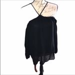 Ven Van Black Cold Shoulder Blouse Size Small NWT Photo 1